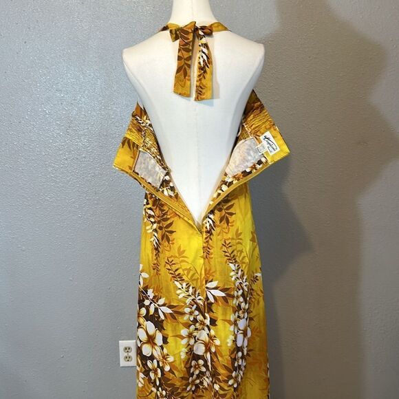 Vintage Tropicana Hawaiian floral maxi dress size 10 - Picture 7 of 12